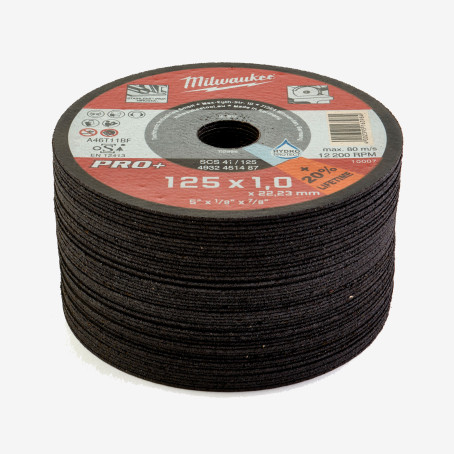 Диск відрізний по металу MILWAUKEE, SCS 41/125х1 PRO+, Ø125мм