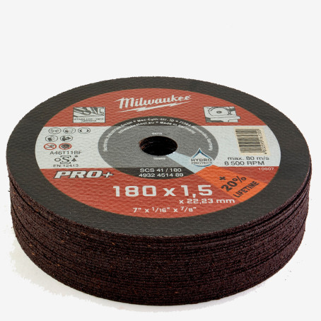 Диск відрізний по металу MILWAUKEE, SCS41/180X1,5 PRO+, Ø180мм