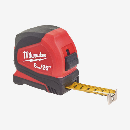 Рулетка Pro Compact MILWAUKEE, 8м/26фт, (25мм) Рулетка Pro Compact MILWAUKEE, 8м/26фт, (25мм)