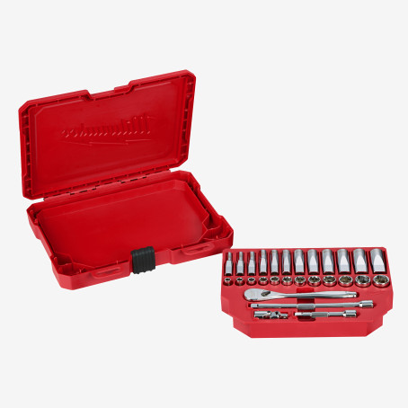 Набір головок метричних 1/4'' MILWAUKEE з храповиком, (28шт)