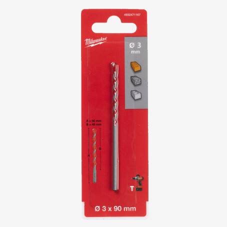 Свердло по бетону MILWAUKEE PREMIUM Ø3x90