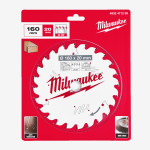 Диск пильный PFTE MILWAUKEE, Ø160х20х2,2мм, 24 зуб.
