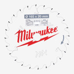 Диск пильный PFTE MILWAUKEE, Ø165х20х2,2мм, 24 зуб.