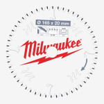 Диск пильный Alu PFTE MILWAUKEE, Ø165х20х2,2мм, 52 зуб.