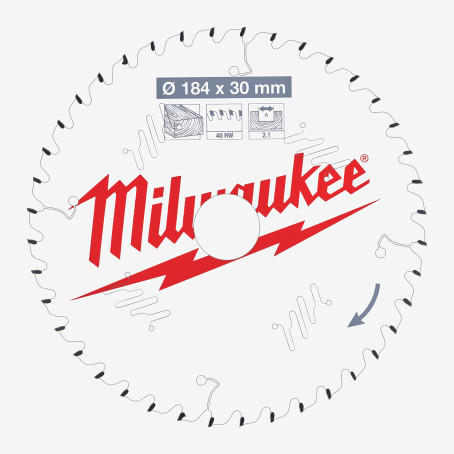Диск пильный PFTE THIN KERF MILWAUKEE, Ø184х30х2, 1мм, 48 зуб. Диск пильный PFTE THIN KERF MILWAUKEE, Ø184х30х2, 1мм, 48 зуб.