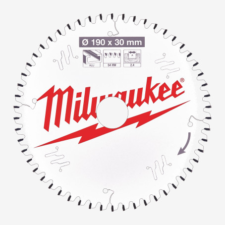 Диск пильный PFTE MILWAUKEE, Ø190х30х2,4мм, 54 зуб. Диск пильный PFTE MILWAUKEE, Ø190х30х2,4мм, 54 зуб.