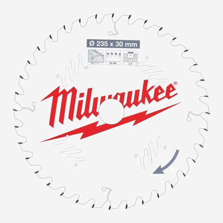 Диск пильный PFTE MILWAUKEE, Ø235х30х2, 4мм, 36 зуб.
