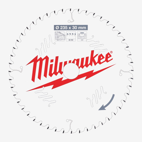 Диск пильный PFTE MILWAUKEE, Ø235х30х2, 4мм, 60 зуб.