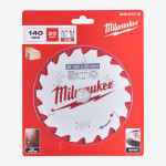 Диск пильный PFTE THIN KERF MILWAUKEE, Ø140х20х1,6мм, 18 зуб. Диск пильный PFTE THIN KERF MILWAUKEE, Ø140х20х1,6мм, 18 зуб.