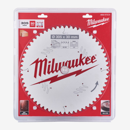 Диск пильный PFTE MILWAUKEE, Ø305х30х3,0мм, 60 зуб.