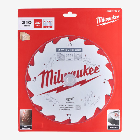 Диск пильный PFTE THIN KERF MILWAUKEE, Ø210/30мм, 16 зуб. Диск пильный PFTE THIN KERF MILWAUKEE, Ø210/30мм, 16 зуб.