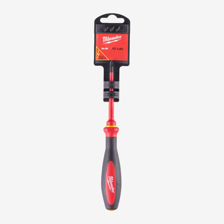 Викрутка VDE діелектрична тонка MILWAUKEE PZ1х80мм Викрутка VDE діелектрична тонка MILWAUKEE PZ1х80мм