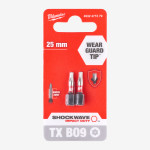Біта SHOCKWAVE MILWAUKEE, TX BO9, 25мм, (2шт)