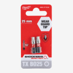 Біта SHOCKWAVE MILWAUKEE, TX BO25, 25мм, (2шт) Біта SHOCKWAVE MILWAUKEE, TX BO25, 25мм, (2шт)