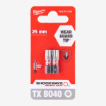 Біта SHOCKWAVE MILWAUKEE, TX BO40, 25мм, (2шт)