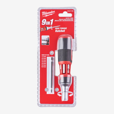 Викрутка з тріскачкою HEX MILWAUKEE, 9 в 1 Викрутка з тріскачкою HEX MILWAUKEE, 9 в 1
