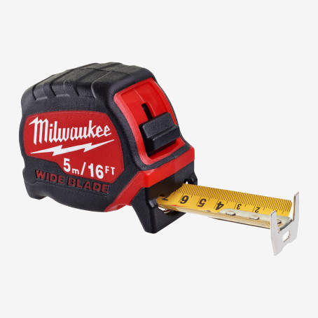 Рулетка метрическая MILWAUKEE WIDE BLADE, 5м/16фт (33мм) Рулетка метрическая MILWAUKEE WIDE BLADE, 5м/16фт (33мм)