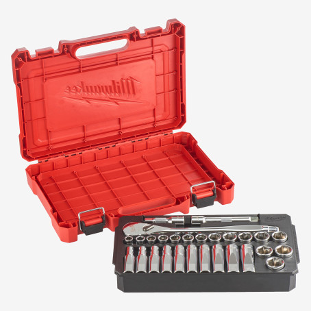 Набір головок метричних 1/2'' MILWAUKEE з храповиком, (28шт)