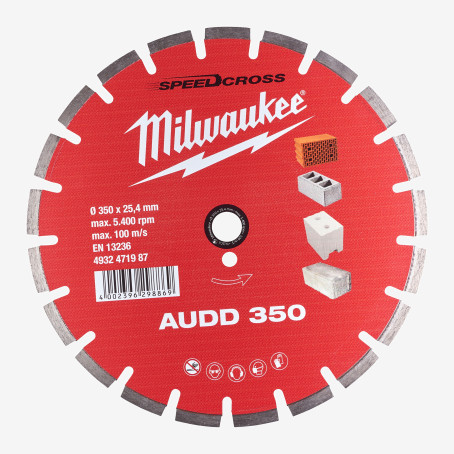 Диск алмазный Speedcross MILWAUKEE AUDD 350, Ø350мм