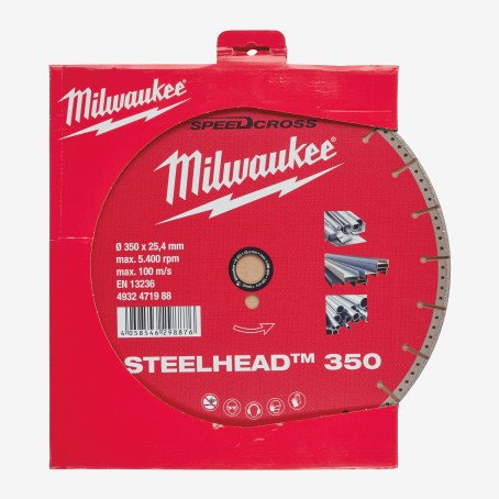 Диск алмазный Steelhead 350 MILWAUKEE, Ø350мм, по металлу