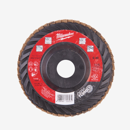Диск пелюстковий CERA TURBO MILWAUKEE SLC50/125, зерно 40, Ø125мм