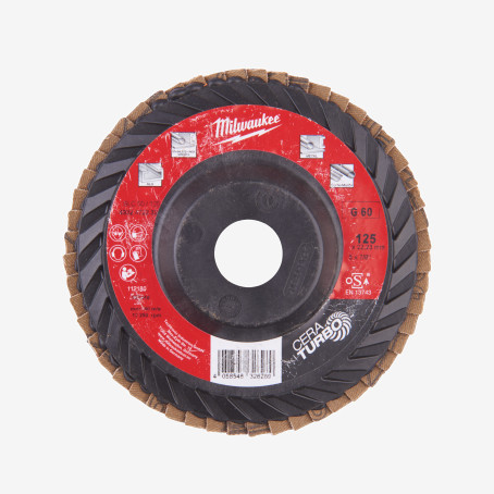 Диск пелюстковий CERA TURBO MILWAUKEE SLC50/125, зерно 60, Ø125мм