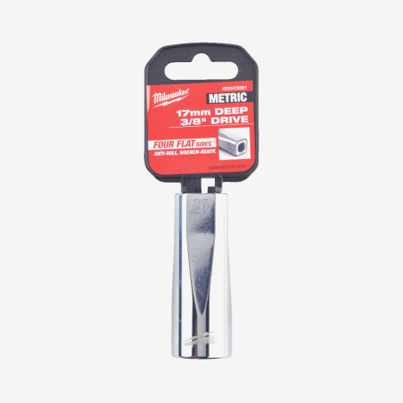 Головка хромированная метрическая удлиненная 3/8'' MILWAUKEE, 17мм