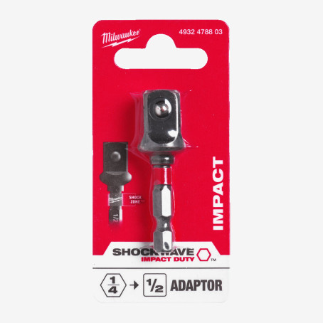 Перехідник ShW MILWAUKEE з 1/4''HEX на 1/2'' квадратний хвостовик Перехідник ShW MILWAUKEE з 1/4''HEX на 1/2'' квадратний хвостовик