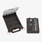 Набор головок хромированих метрических 1/4'' PACKOUT MILWAUKEE, с храповиком, (28шт) Набор головок хромированих метрических 1/4'' PACKOUT MILWAUKEE, с храповиком, (28шт)