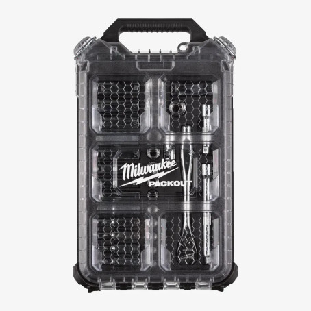 Набор головок хромированих метрических 3/8'' MILWAUKEE с храповиком, PACKOUT, (56шт) Набор головок хромированих метрических 3/8'' MILWAUKEE с храповиком, PACKOUT, (56шт)