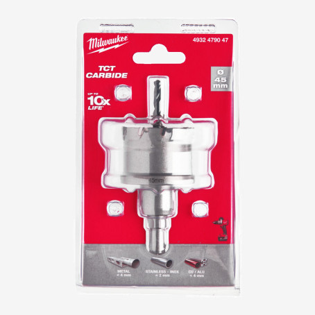 Коронка Holesaw TCT MILWAUKEE, Ø45мм Коронка Holesaw TCT MILWAUKEE, Ø45мм