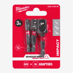 Набір перехідників ShW MILWAUKEE з 1/4''HEX (3шт)