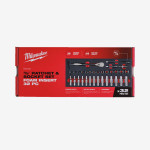 Ложемент з головками хромованими та тріскачкою 3/8'' MILWAUKEE, (32шт.)