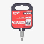 Головка хромированная метрическая 1/4'' MILWAUKEE, 4мм Головка хромированная метрическая 1/4'' MILWAUKEE, 4мм