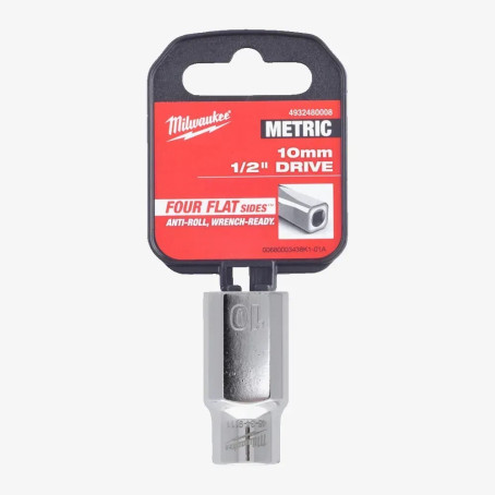 Головка хромированная метрическая 1/2'' MILWAUKEE, 10мм