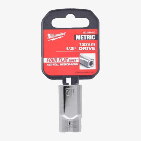 Головка хромированная метрическая 1/2'' MILWAUKEE, 12мм