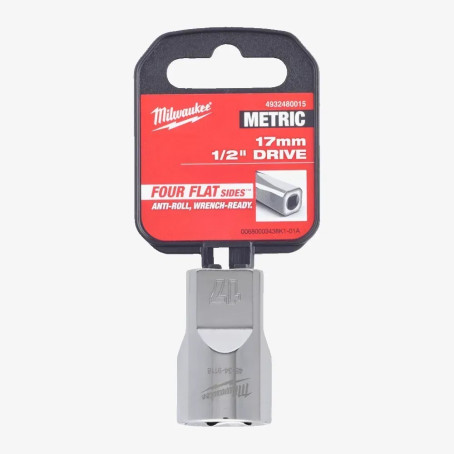 Головка хромированная метрическая 1/2'' MILWAUKEE, 17мм Головка хромированная метрическая 1/2'' MILWAUKEE, 17мм