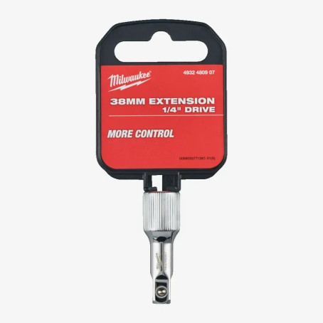 Удлинитель для головок хромированний MILWAUKEE 1/4'', 38мм