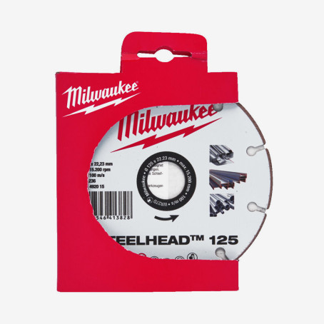 Диск алмазный Speedcross Steelhead 125 MILWAUKEE, Ø125мм, по металлу