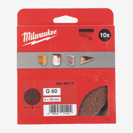 Круг шлифовальный MILWAUKEE 8 отв.