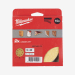 Круг шлифовальный MILWAUKEE HP 8 отв. H&L, Ø125мм, зерно 40, (10шт) Круг шлифовальный MILWAUKEE HP 8 отв. H&L, Ø125мм, зерно 40, (10шт)