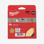 Круг шлифовальный MILWAUKEE HP 8 отв. H&L, Ø125мм, зерно 80, (10шт) Круг шлифовальный MILWAUKEE HP 8 отв. H&L, Ø125мм, зерно 80, (10шт)