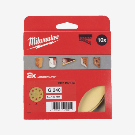 Круг шлифовальный MILWAUKEE HP 8 отв. Круг шлифовальный MILWAUKEE HP 8 отв.