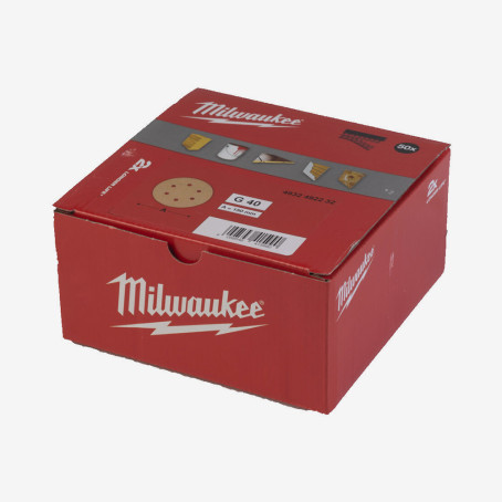 Круг шлифовальный MILWAUKEE HP 6 отв. H&L, Ø150мм, зерно 40, (50шт) Круг шлифовальный MILWAUKEE HP 6 отв. H&L, Ø150мм, зерно 40, (50шт)