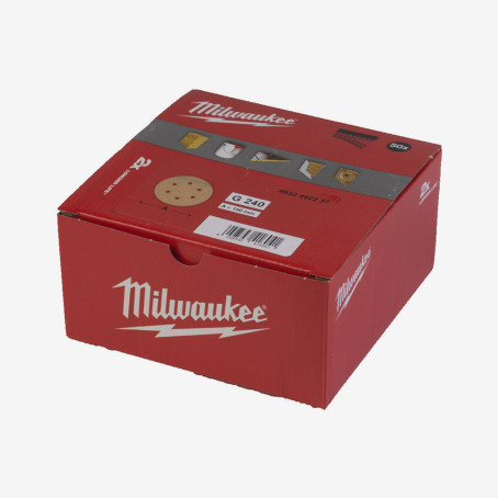 Круг шлифовальный MILWAUKEE HP 6 отв. H&L, Ø150мм, зерно 80, (50шт) Круг шлифовальный MILWAUKEE HP 6 отв. H&L, Ø150мм, зерно 80, (50шт)
