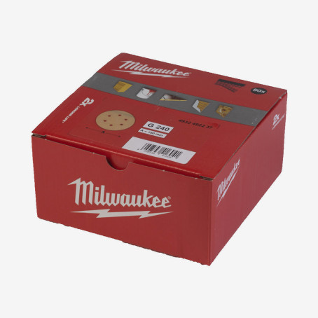Круг шлифовальный MILWAUKEE HP 6 отв. H&L, Ø150мм, зерно 240, (50шт)