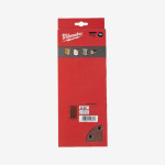 Бумага шлифовальная MILWAUKEE 14 отв. H&L, 115х230мм, зерно 60, (10шт) Бумага шлифовальная MILWAUKEE 14 отв. H&L, 115х230мм, зерно 60, (10шт)