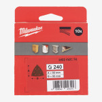 Бумага шлифовальная MILWAUKEE 6 отв. H&L, 93х93х93мм, зерно 240, (10шт) Бумага шлифовальная MILWAUKEE 6 отв. H&L, 93х93х93мм, зерно 240, (10шт)