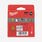Бумага шлифовальная MILWAUKEE HP 6 отв. H&L, 93х93х93мм, зерно 120, (10шт) Бумага шлифовальная MILWAUKEE HP 6 отв. H&L, 93х93х93мм, зерно 120, (10шт)