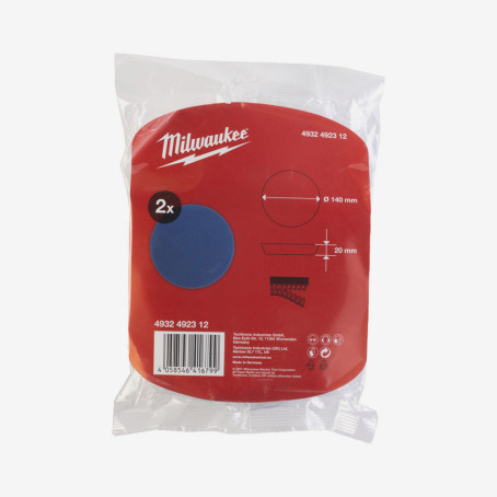 Полировочная губка мягкая MILWAUKEE синя, Ø160x20мм, (2шт)